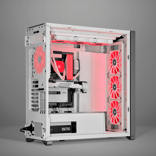 Corsair ML120 LED Elite 120mm Red LED Cabinet Fan (Single Pack - White Frame)